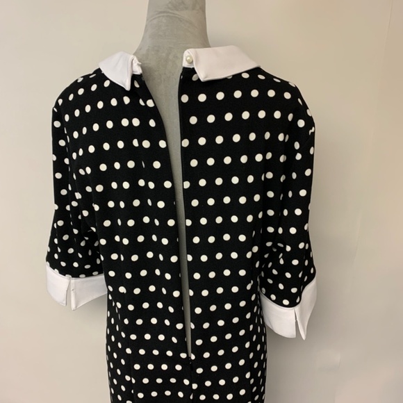 Glamour dress SZ 16 polka dots office sophisticated career business corpcore - Picture 5 of 11